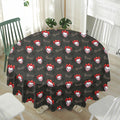 Evil Scary Clown Pattern Print Waterproof Round Tablecloth