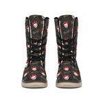 Evil Scary Clown Pattern Print Winter Boots