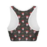 Evil Scary Clown Pattern Print Women's Sports Bra