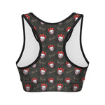 Evil Scary Clown Pattern Print Women's Sports Bra