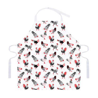 Exotic Chicken Pattern Print Adjustable Apron