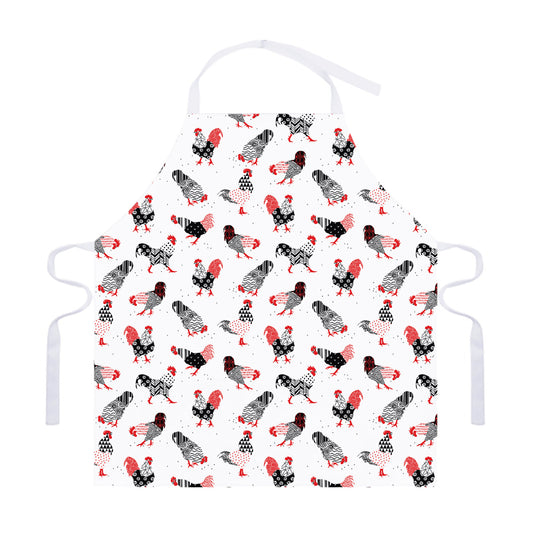 Exotic Chicken Pattern Print Adjustable Apron