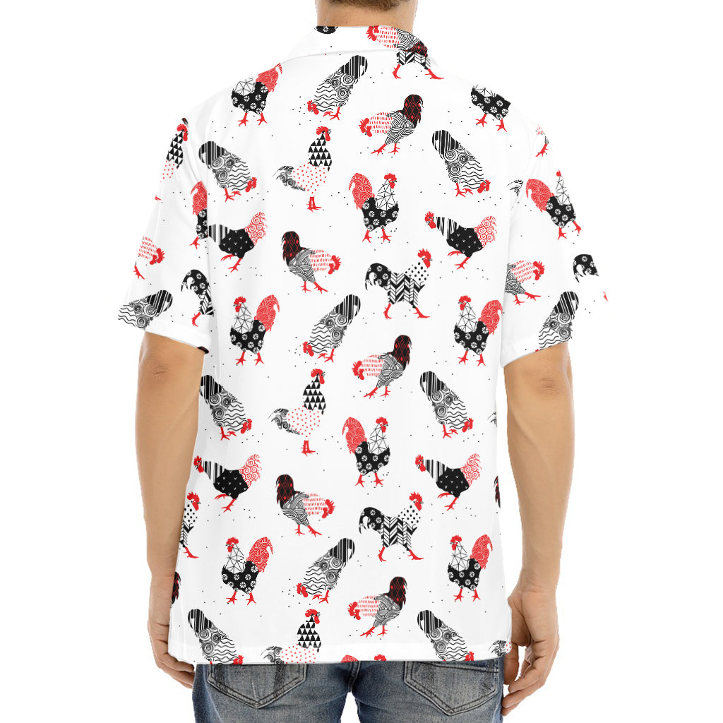 Exotic Chicken Pattern Print Aloha Shirt