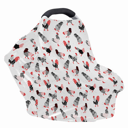 Exotic Chicken Pattern Print Baby Seat Cover