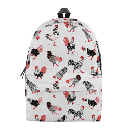 Exotic Chicken Pattern Print Backpack