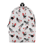 Exotic Chicken Pattern Print Backpack