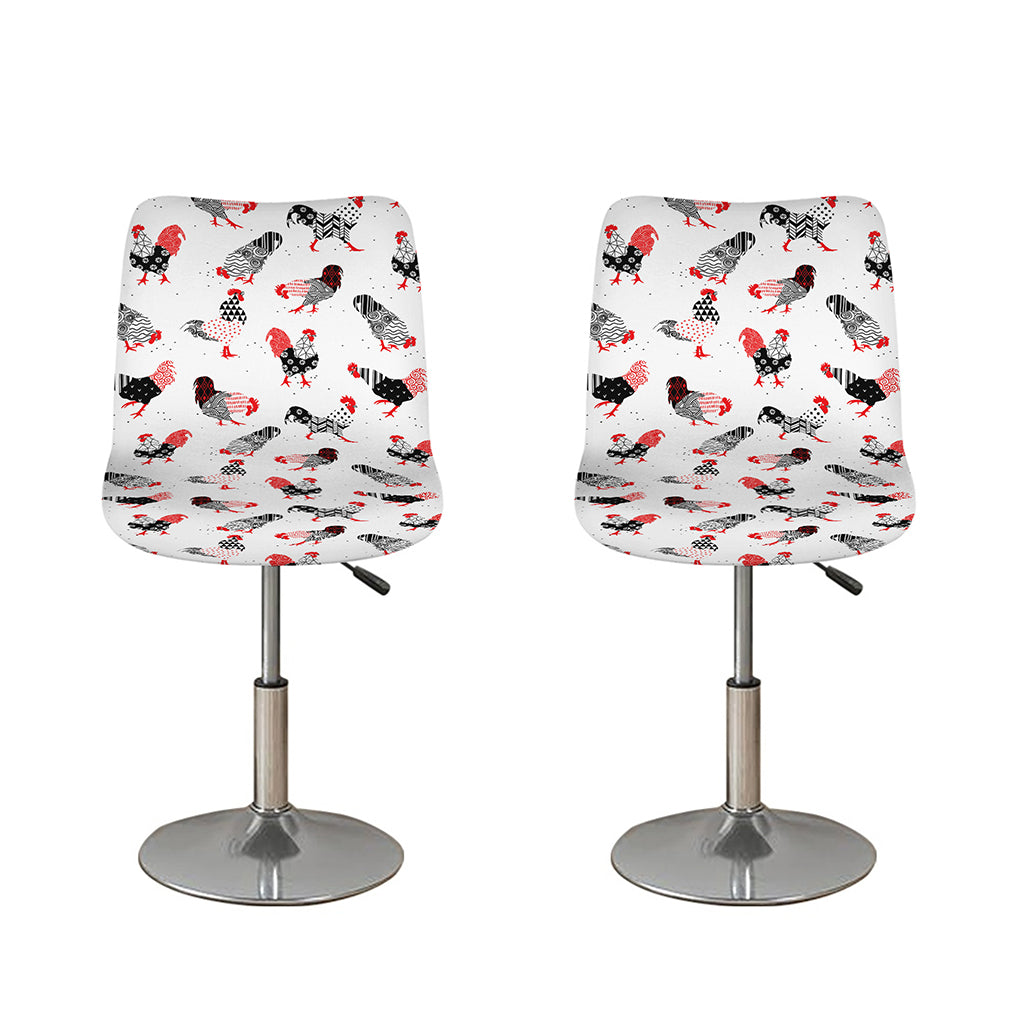 Exotic Chicken Pattern Print Bar Stool Covers