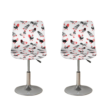 Exotic Chicken Pattern Print Bar Stool Covers