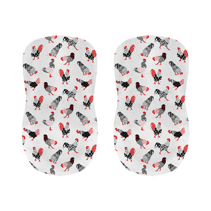 Exotic Chicken Pattern Print Bar Stool Covers