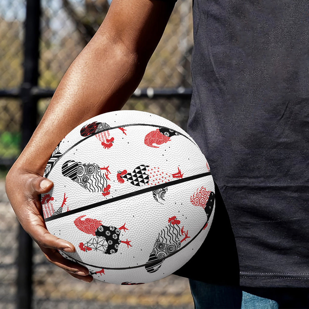 Exotic Chicken Pattern Print Basketball