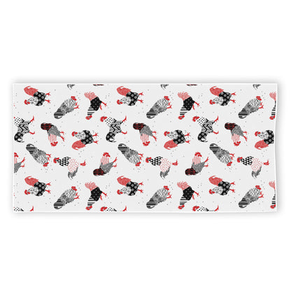 Exotic Chicken Pattern Print Beach Towel