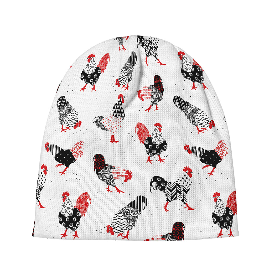 Exotic Chicken Pattern Print Beanie