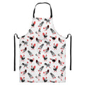 Exotic Chicken Pattern Print Bib Apron With Pocket