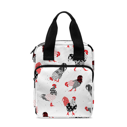 Exotic Chicken Pattern Print Bible Tote Bag