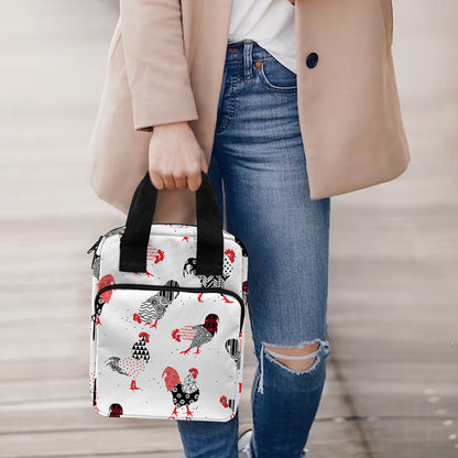 Exotic Chicken Pattern Print Bible Tote Bag