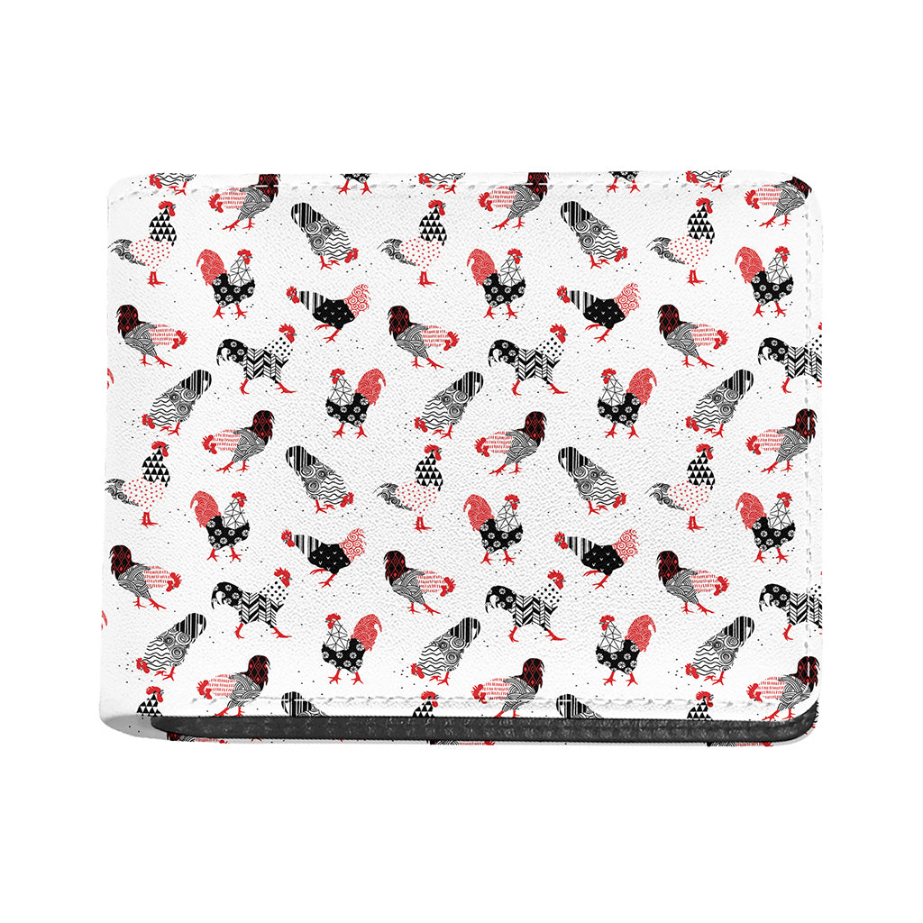 Exotic Chicken Pattern Print Bifold Wallet