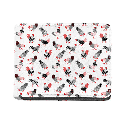 Exotic Chicken Pattern Print Bifold Wallet