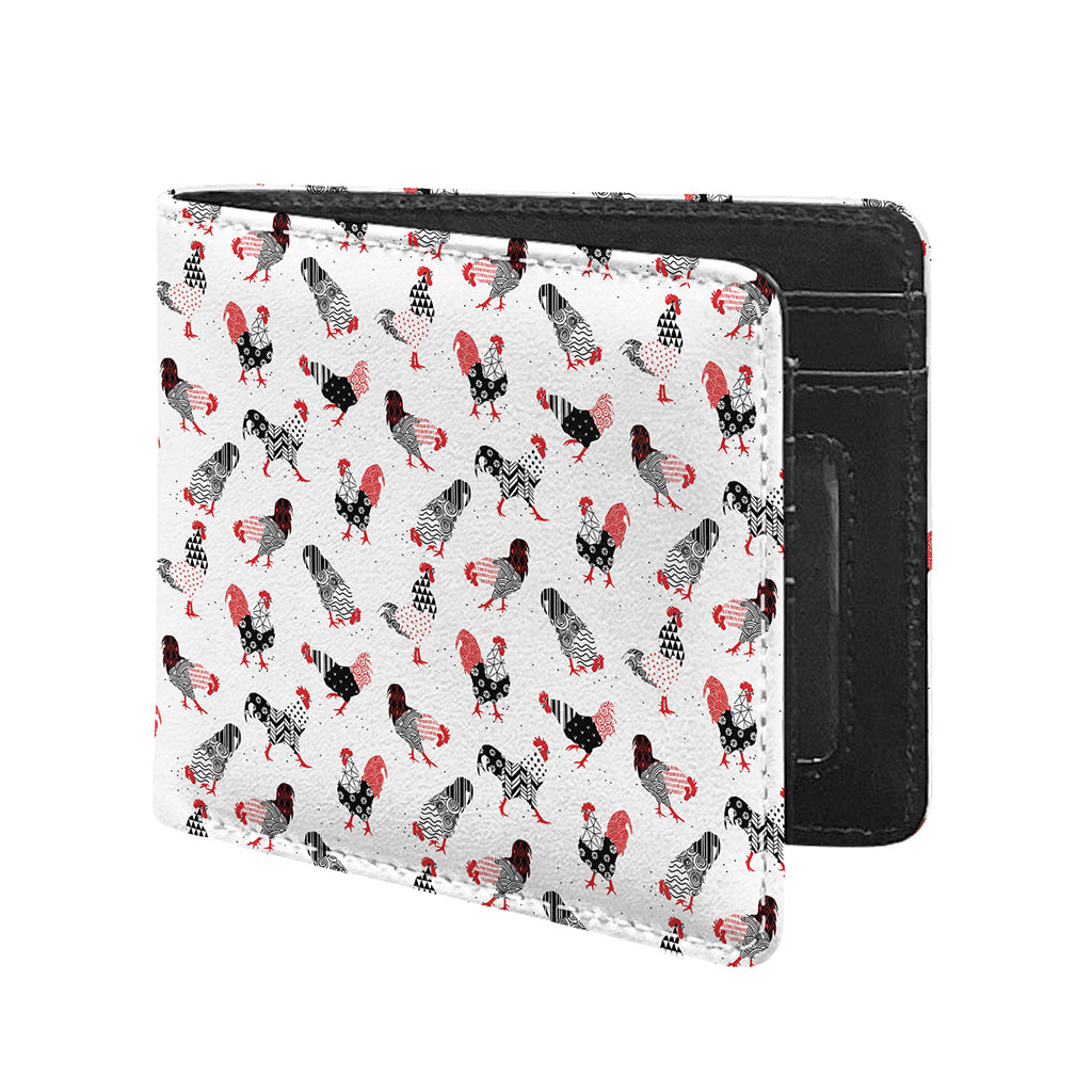 Exotic Chicken Pattern Print Bifold Wallet