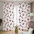 Exotic Chicken Pattern Print Dimout Pencil Pleat Curtains