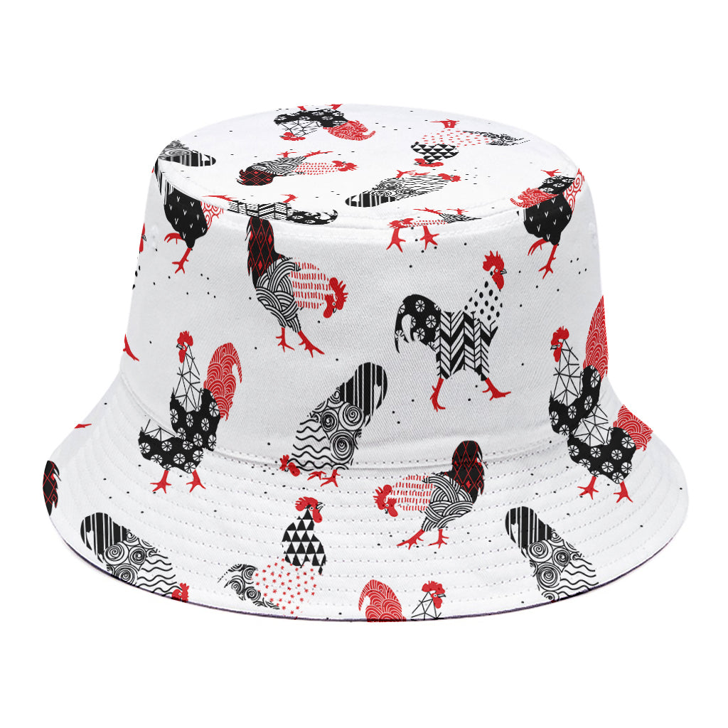 Exotic Chicken Pattern Print Bucket Hat