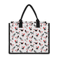 Exotic Chicken Pattern Print Canvas Tote Bag