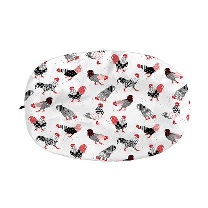 Exotic Chicken Pattern Print Car Side Mirror Covers