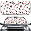 Exotic Chicken Pattern Print Car Windshield Sun Shade