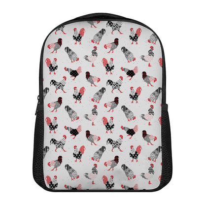 Exotic Chicken Pattern Print Casual Backpack