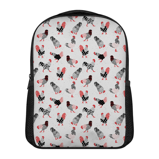 Exotic Chicken Pattern Print Casual Backpack