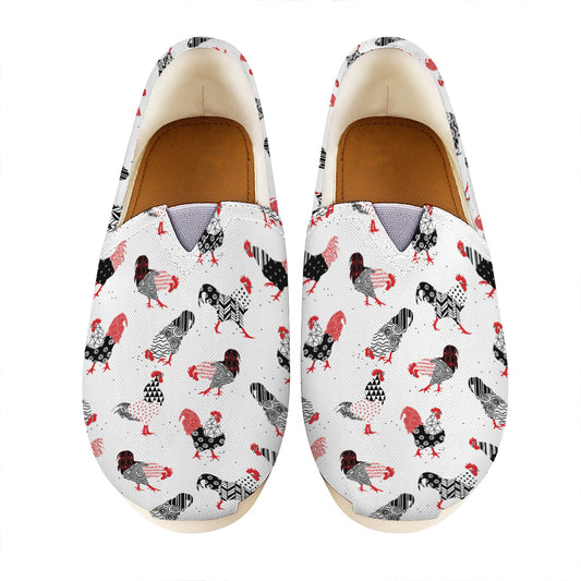 Exotic Chicken Pattern Print Casual Shoes
