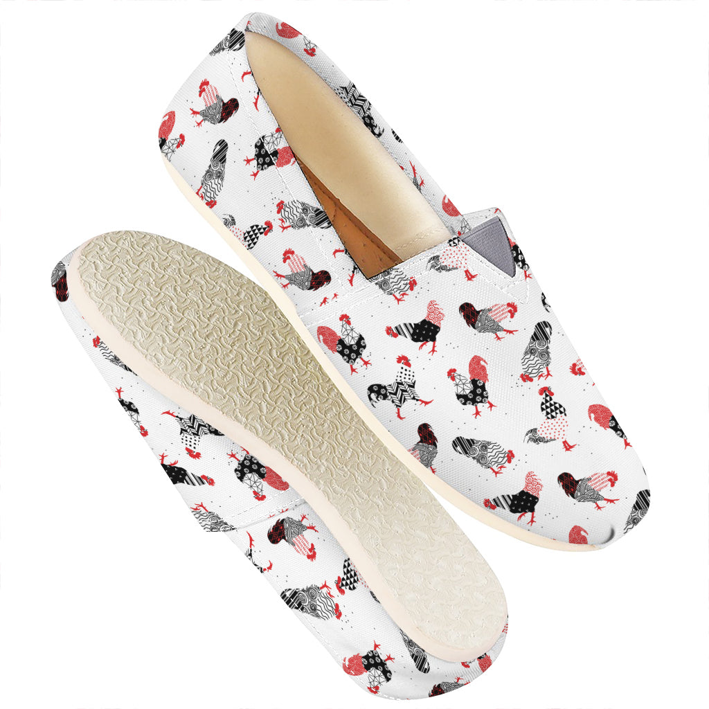 Exotic Chicken Pattern Print Casual Shoes