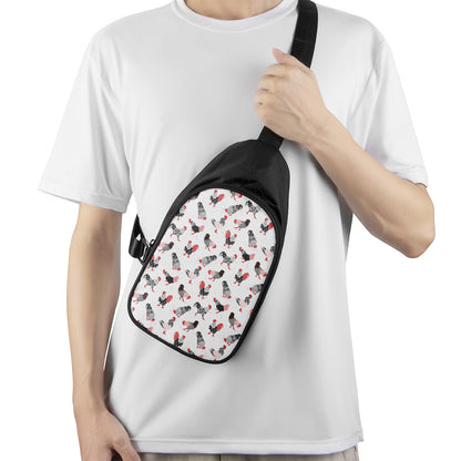 Exotic Chicken Pattern Print Chest Bag