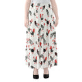 Exotic Chicken Pattern Print Chiffon Maxi Skirt