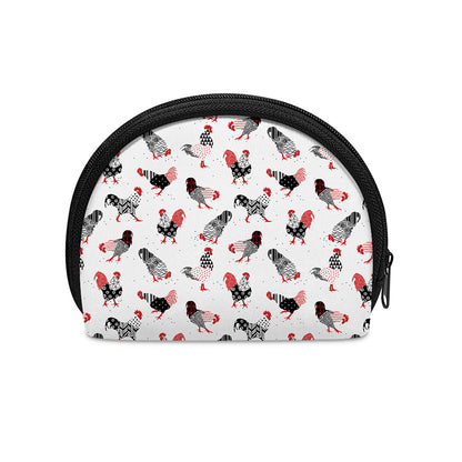 Exotic Chicken Pattern Print Coin Purse
