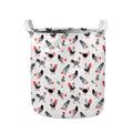 Exotic Chicken Pattern Print Collapsible Laundry Basket