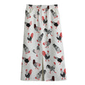 Exotic Chicken Pattern Print Cotton Front Slit Maxi Skirt