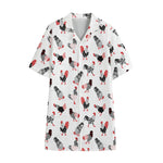 Exotic Chicken Pattern Print Cotton Hawaiian Shirt