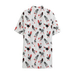 Exotic Chicken Pattern Print Cotton Hawaiian Shirt