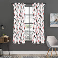 Exotic Chicken Pattern Print Grommet Curtain Panels