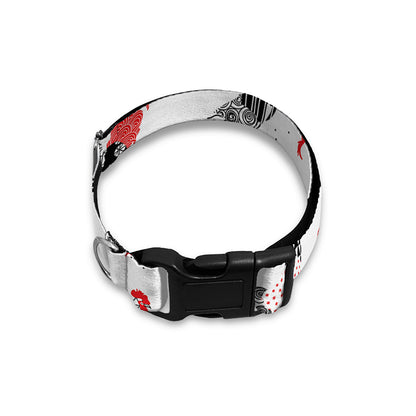 Exotic Chicken Pattern Print Dog Collar