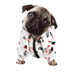 Exotic Chicken Pattern Print Dog Zip Up Hoodie