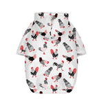 Exotic Chicken Pattern Print Dog Zip Up Hoodie