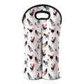 Exotic Chicken Pattern Print Double Neoprene Wine Tote