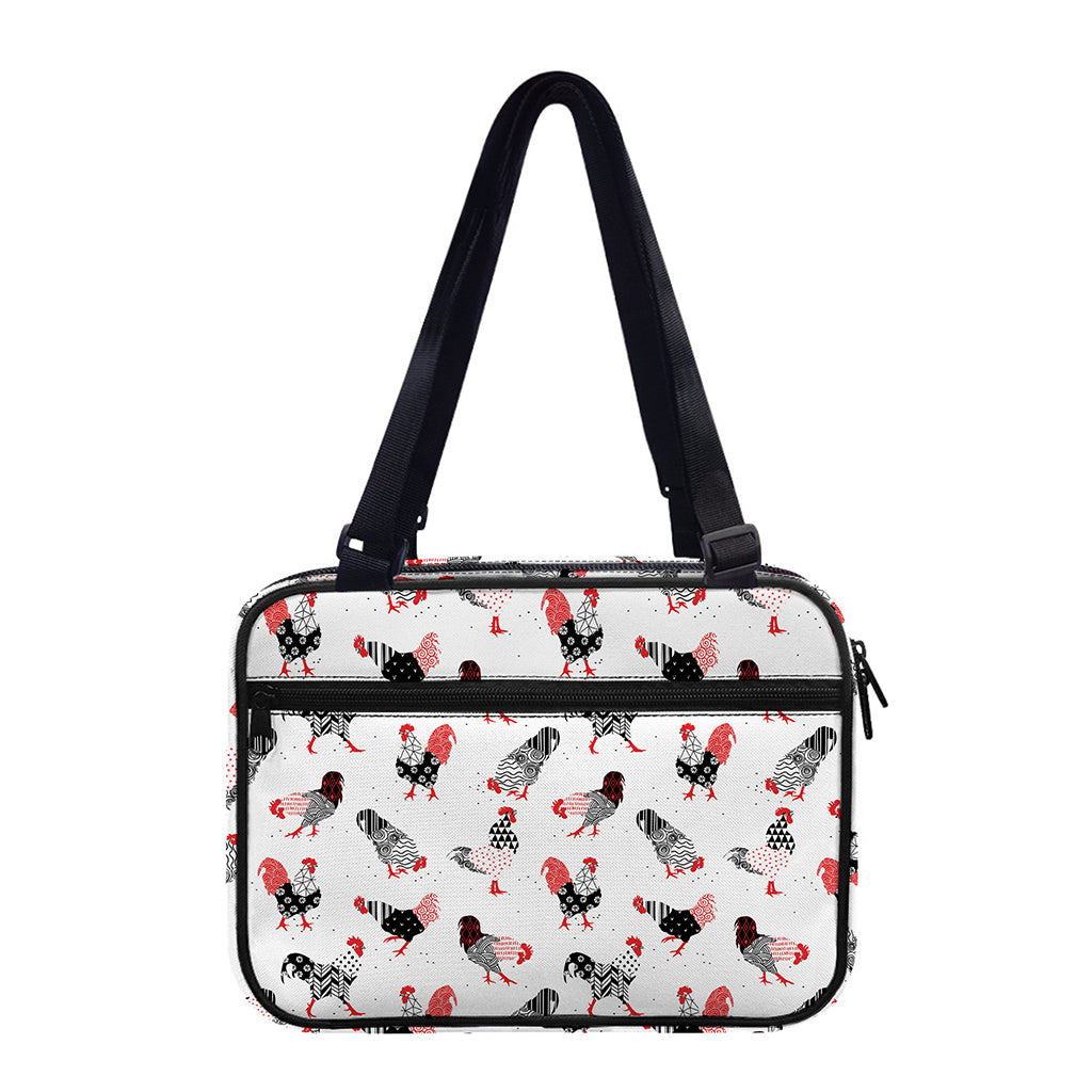 Exotic Chicken Pattern Print Double Strap Bible Bag