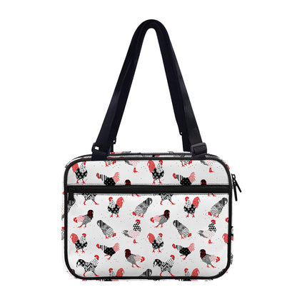 Exotic Chicken Pattern Print Double Strap Bible Bag