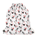Exotic Chicken Pattern Print Drawstring Bag