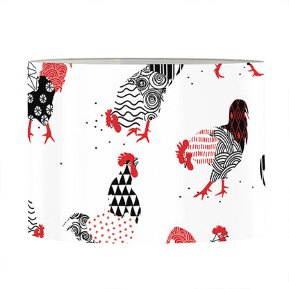 Exotic Chicken Pattern Print Drum Lamp Shade