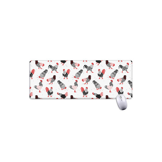 Exotic Chicken Pattern Print Extended Mouse Pad