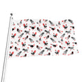 Exotic Chicken Pattern Print Flag