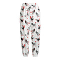 Exotic Chicken Pattern Print Fleece Lined Knit Pants